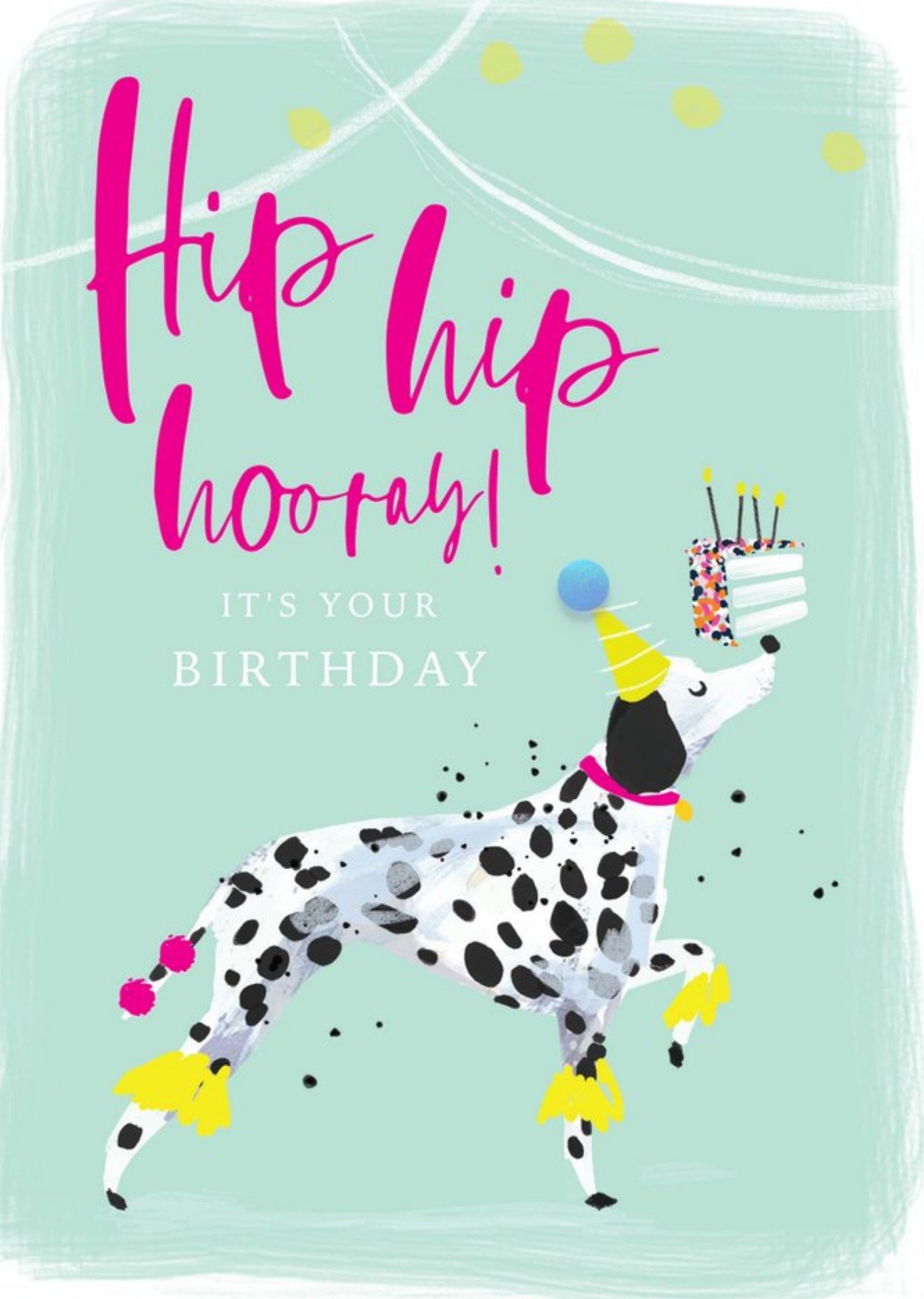 Moonpig Hip Hip Hooray Dalmation Card, Large