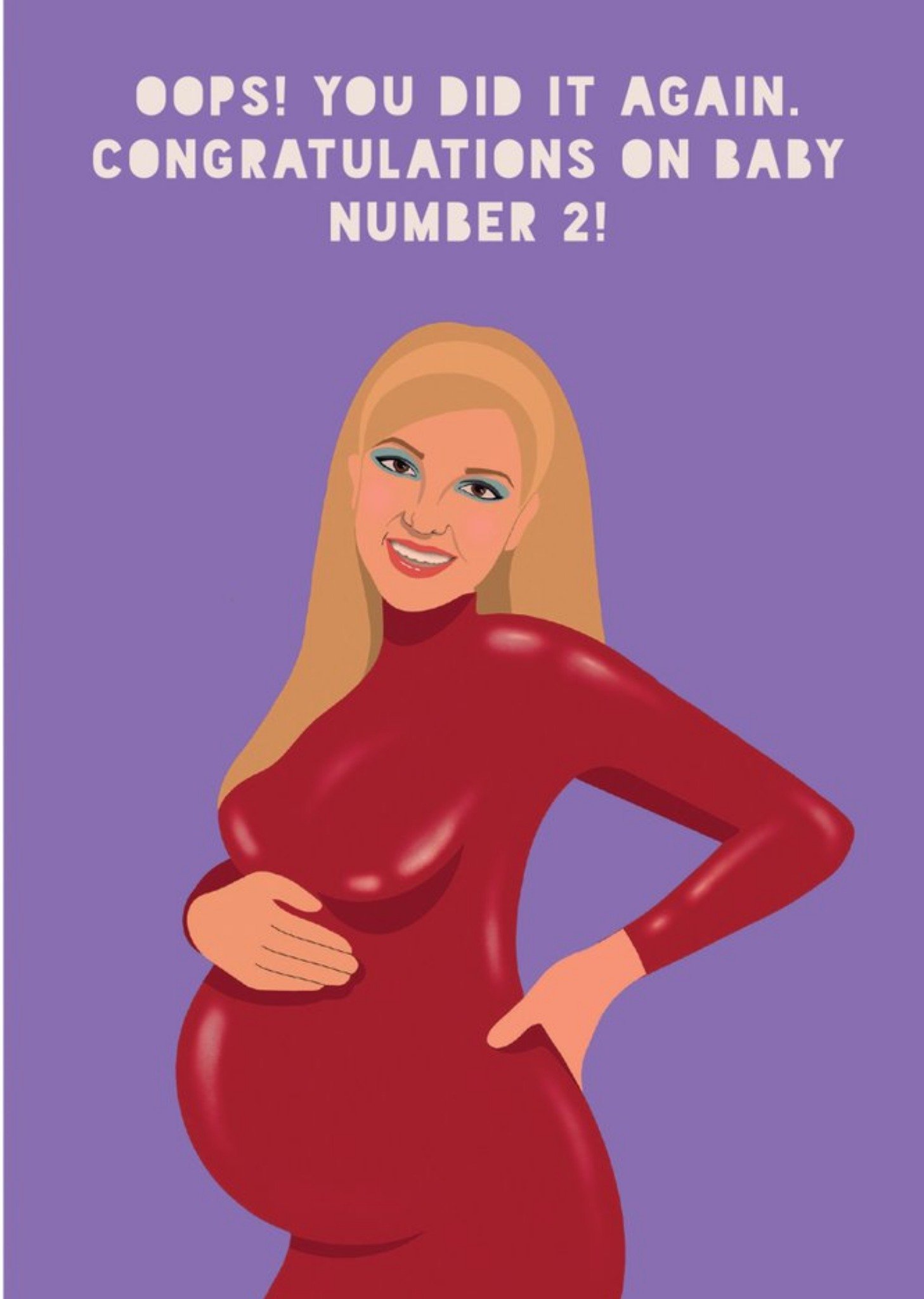 Moonpig Oops You Did It Again Baby Number 2 Card, Large