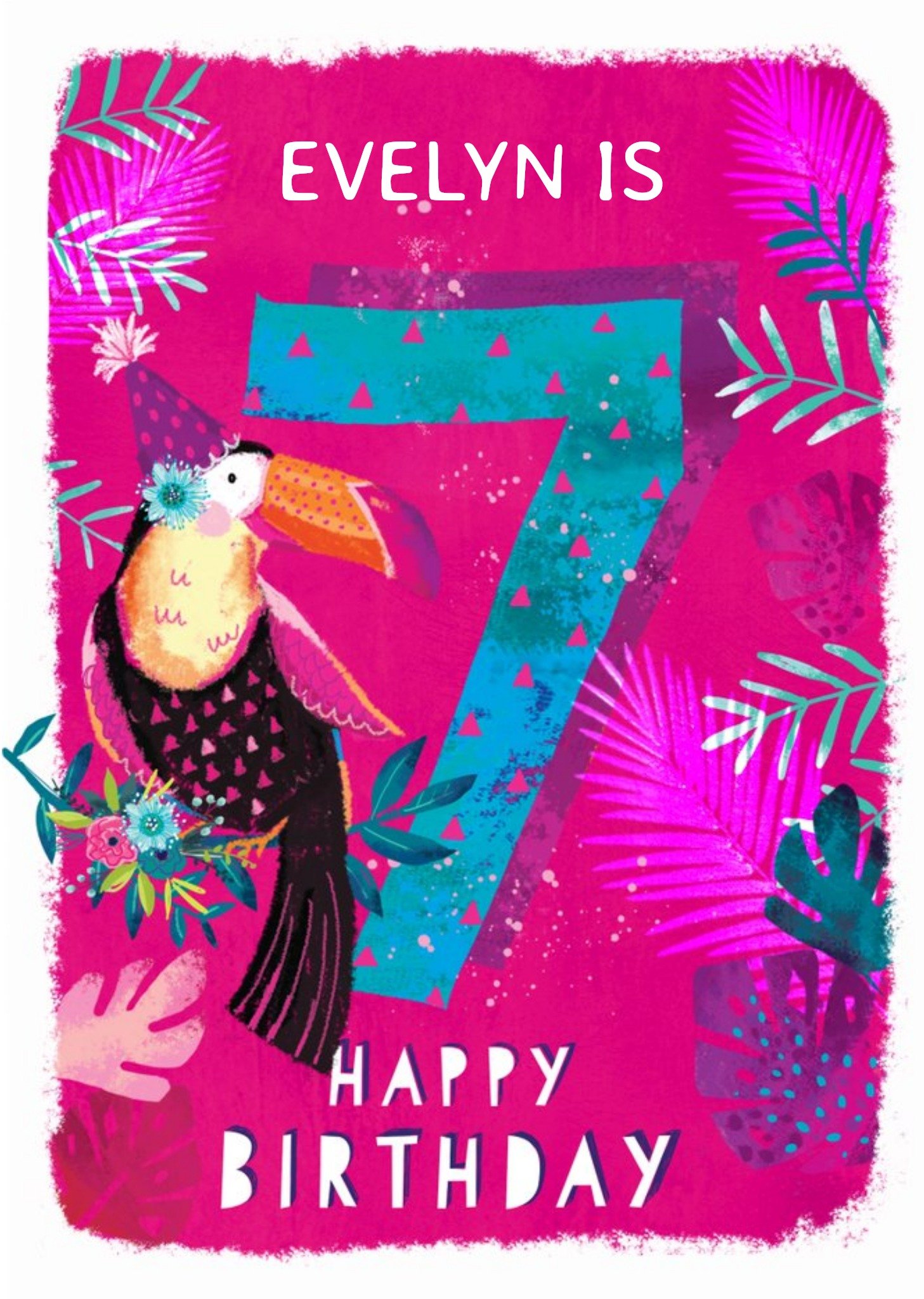 Ling Design - Kids Happy Birthday Card - Toucan 7 Today Ecard