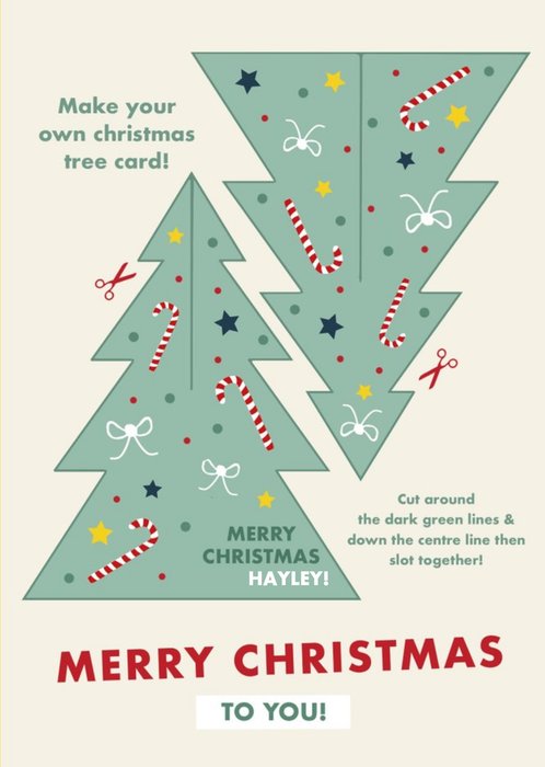 Craft DIY Make Your Own Christmas Tree Card