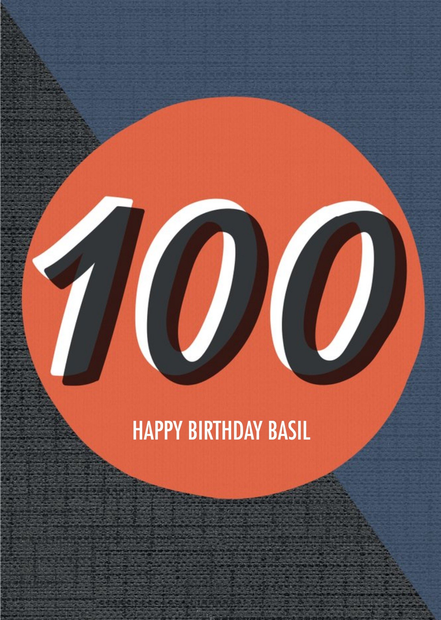Moonpig Personalised Text 100th Happy Birthday Card Ecard