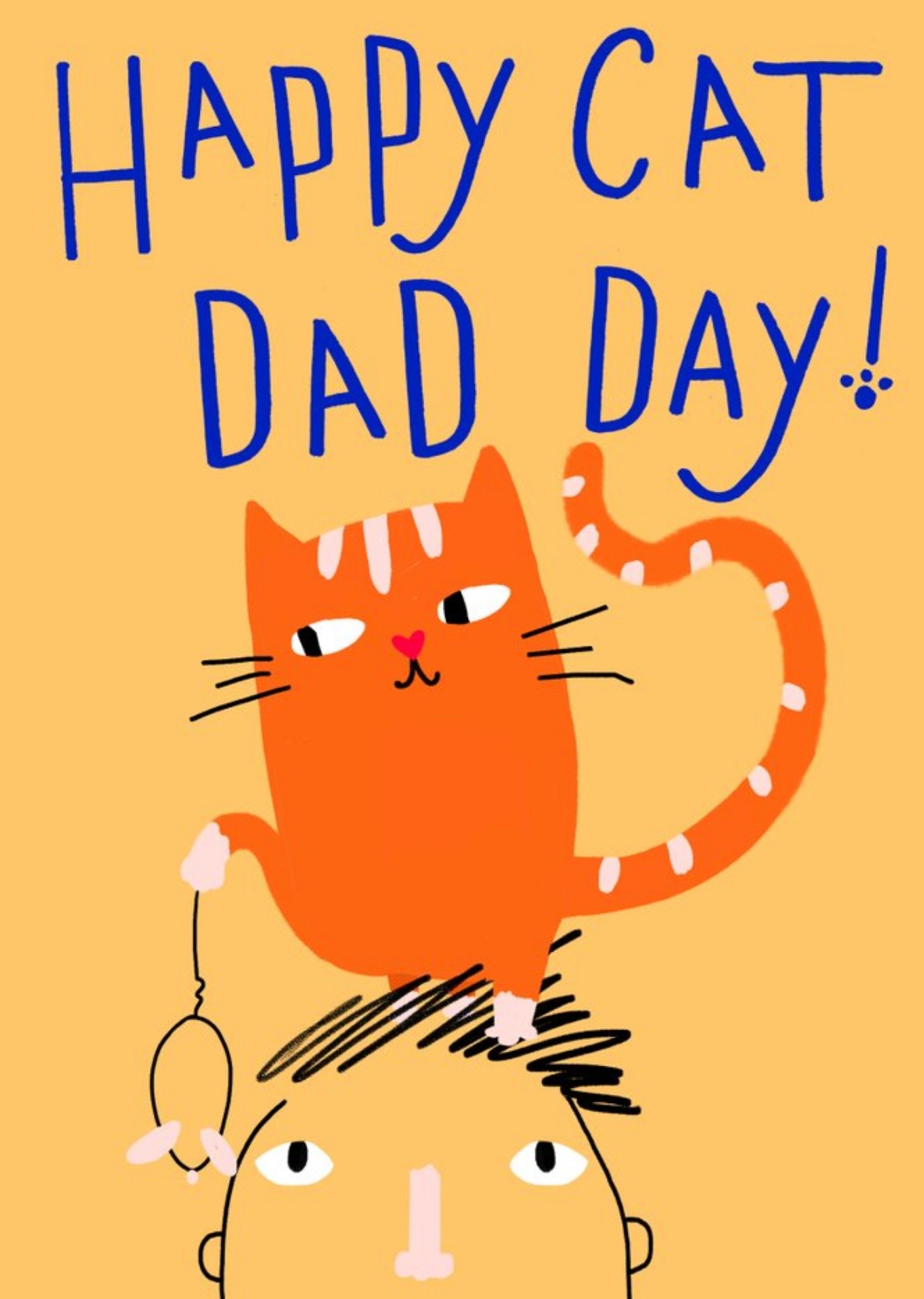 Moonpig Happy Cat Dad Day Card Ecard