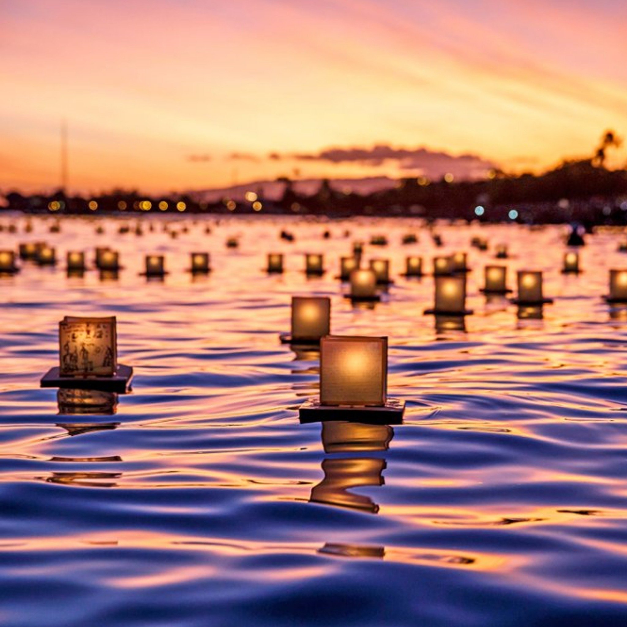 Photographic Lanterns On River Diwali Just A Note Card, Square