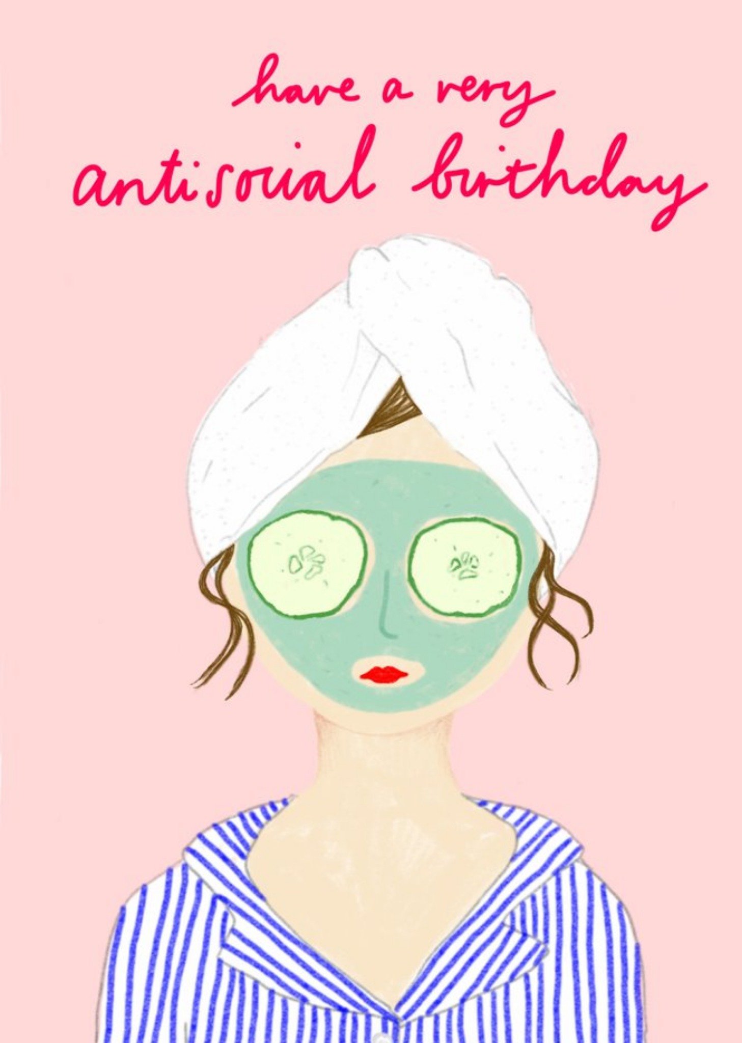 Moonpig Have A Very Antisocial Birthday Card, Large