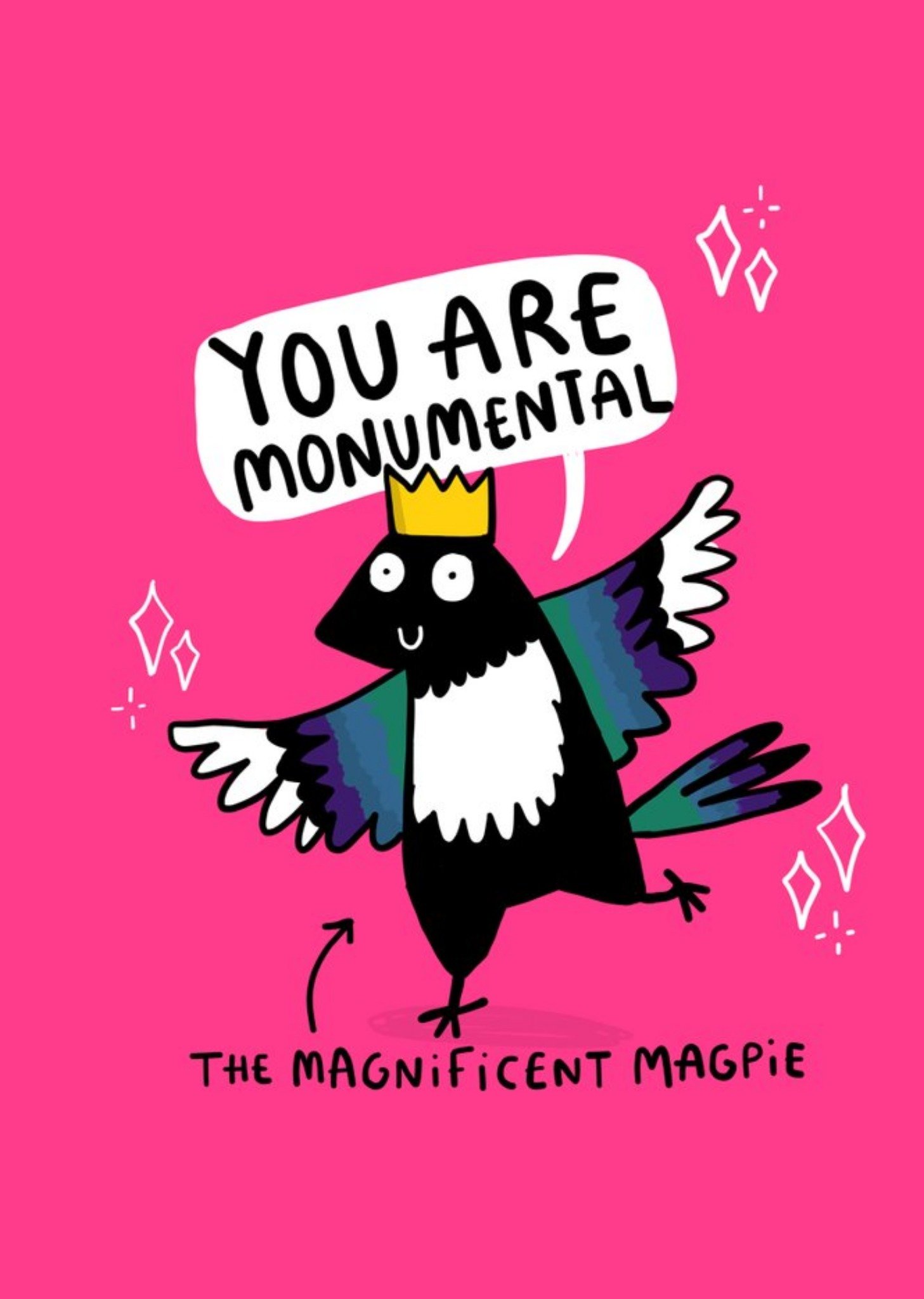 Moonpig You Are Monumental Magpie Cute Card, Large