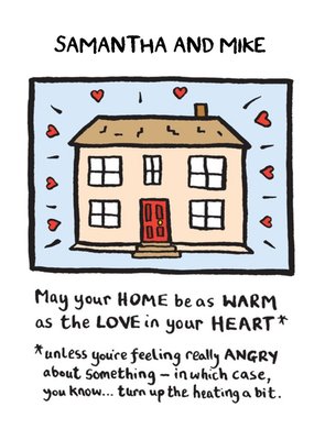 May Your Home Be Warm Personalised New Home Card