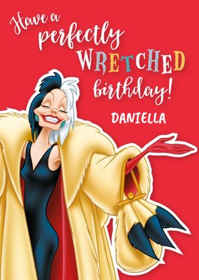 Disney 101 Dalmatians Cruella Have A Perfectly Wretched Birthday Card