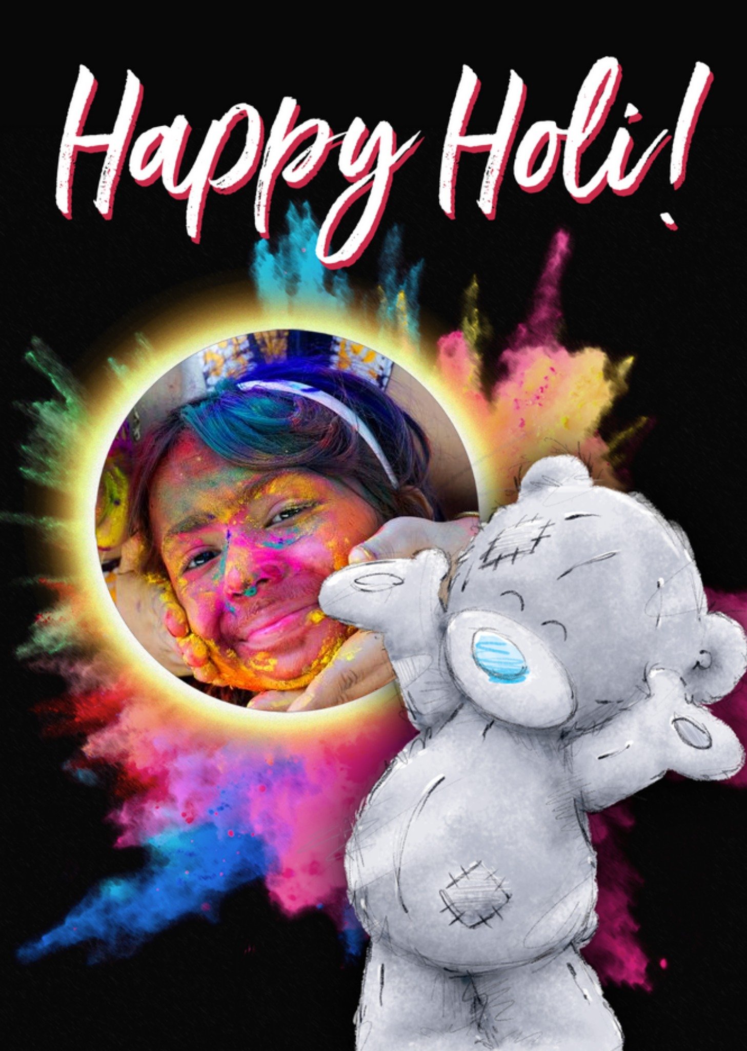 Me To You Tatty Teddy Happy Holi Photo Upload Card Ecard