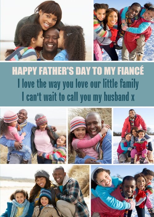 Modern Fiancé Photo Upload Father's Day Card