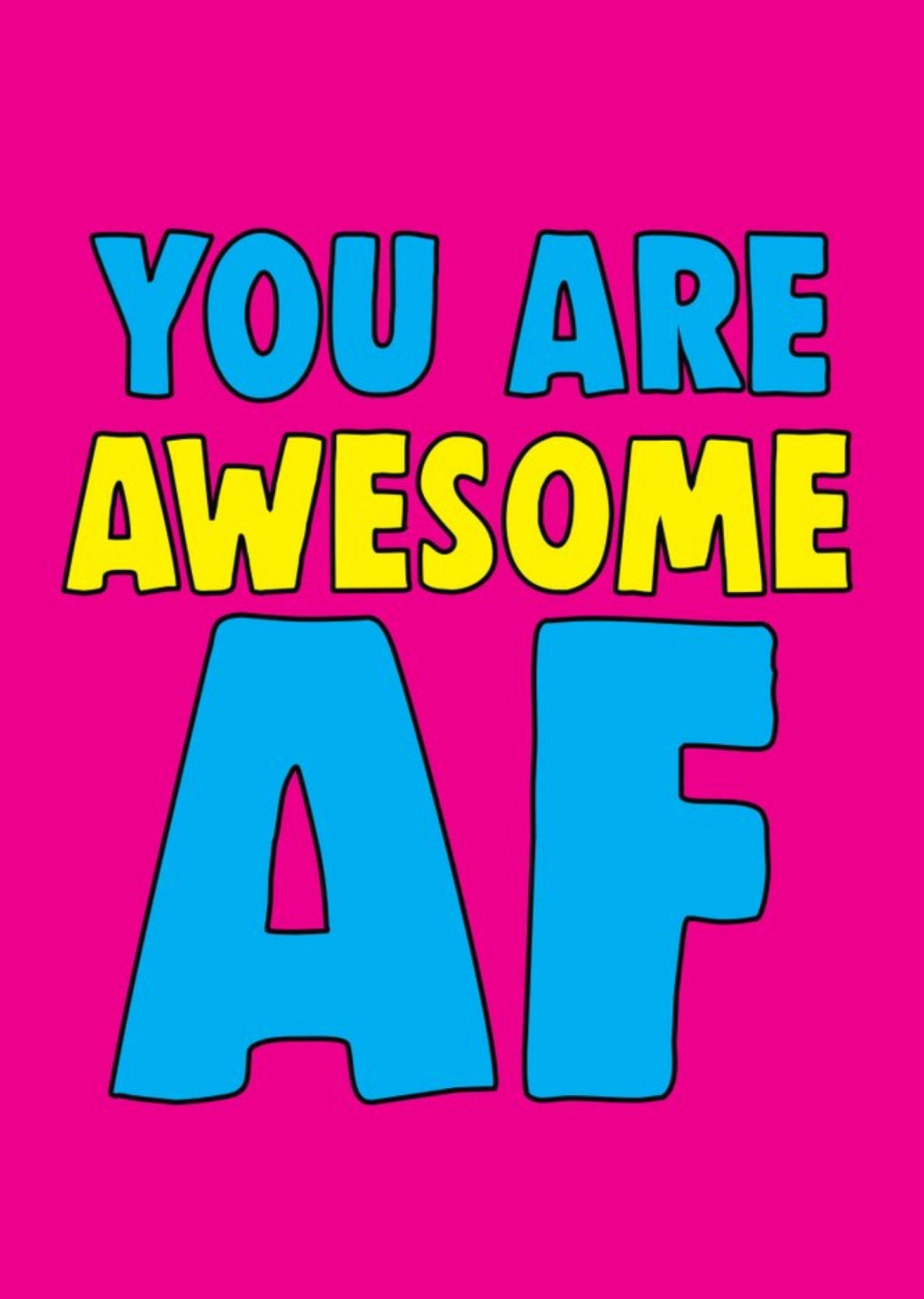 Moonpig Funny Cheeky Chops You Are Awesome Af Card, Large