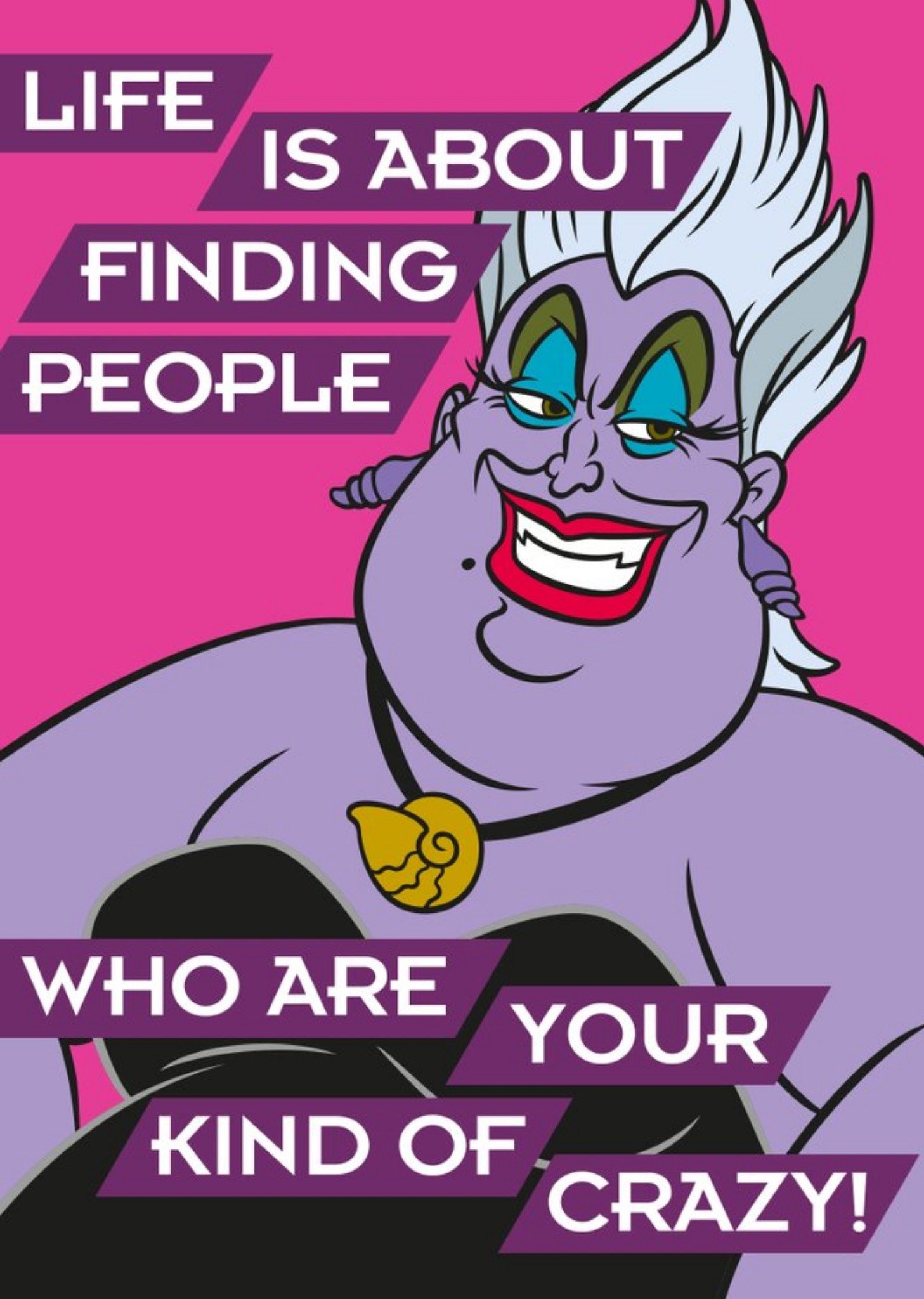 Disney The Little Mermaid Ursula Find Your Kind Of Crazy Card, Large