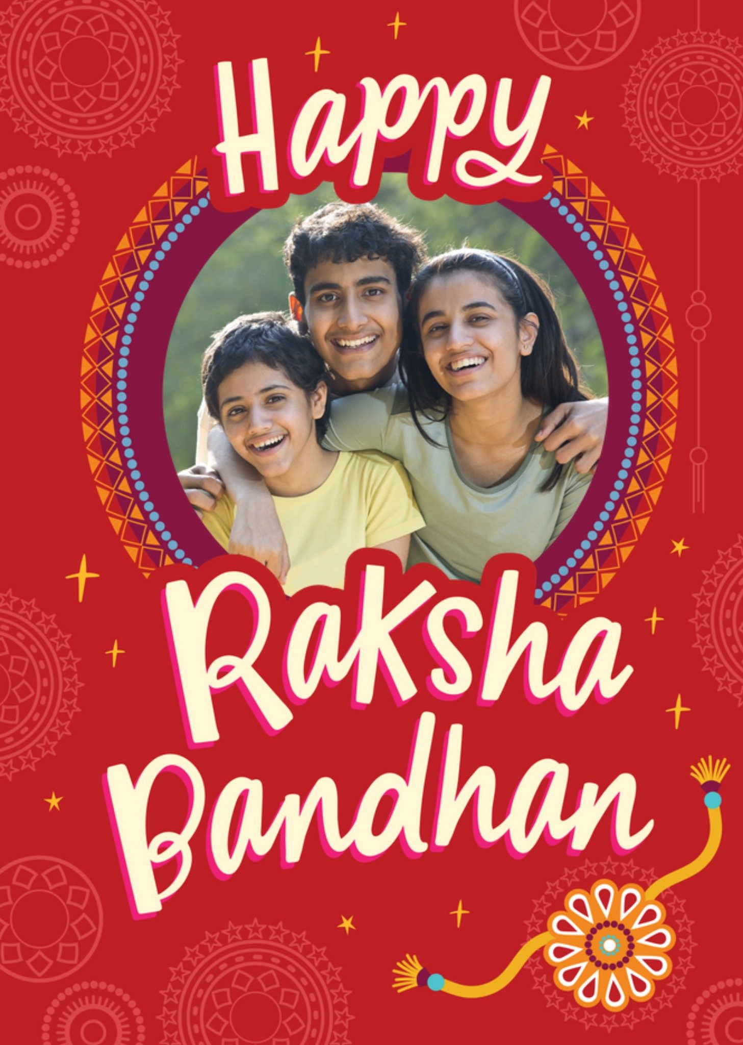 Moonpig Happy Raksha Bandhan Photo Upload Card , Large