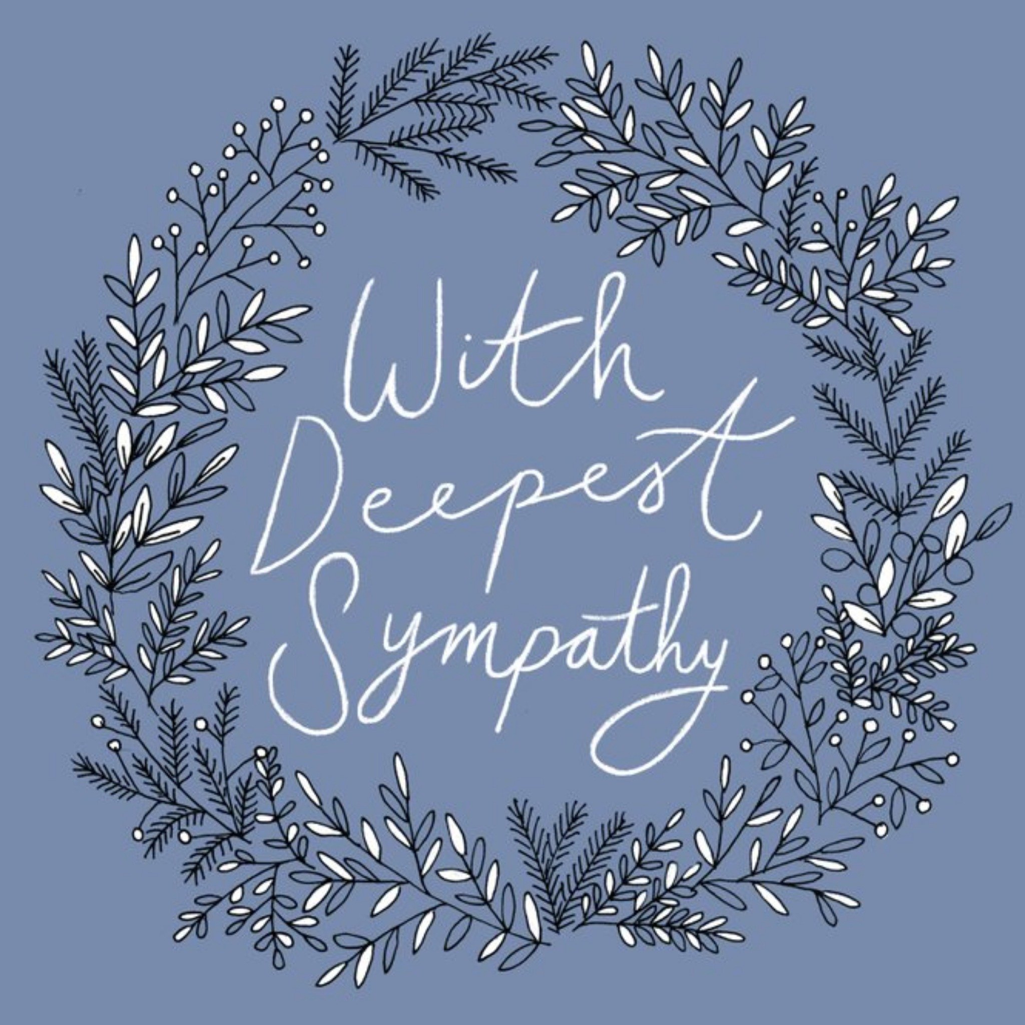 Botany With Deepest Sympathy Card, Square