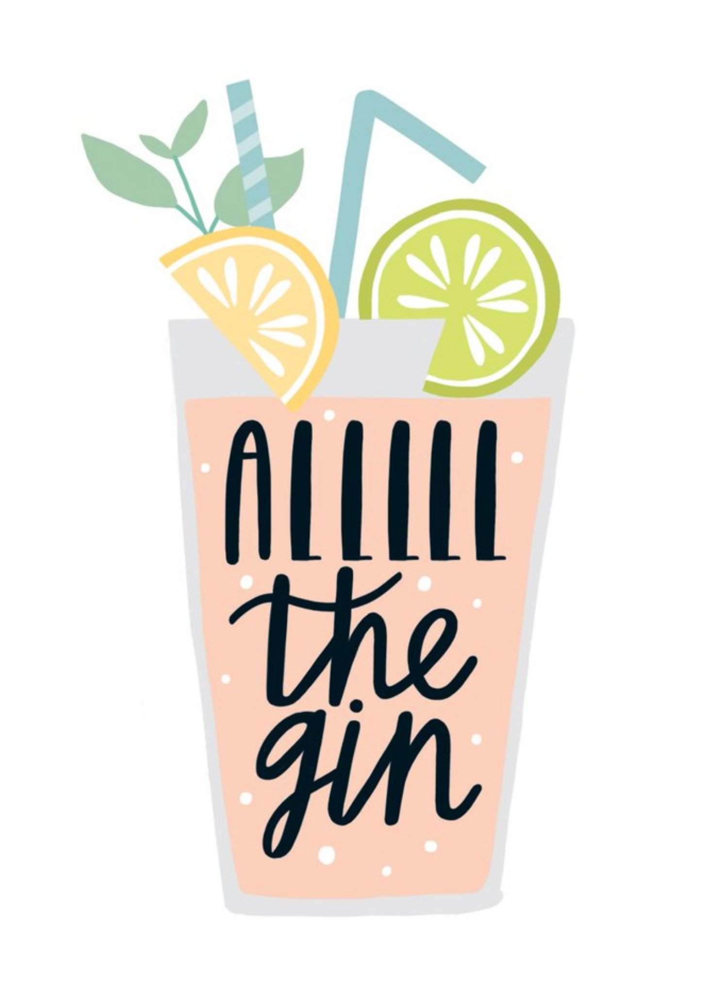 Sadler Jones Illustration Alllll The Gin Card Ecard