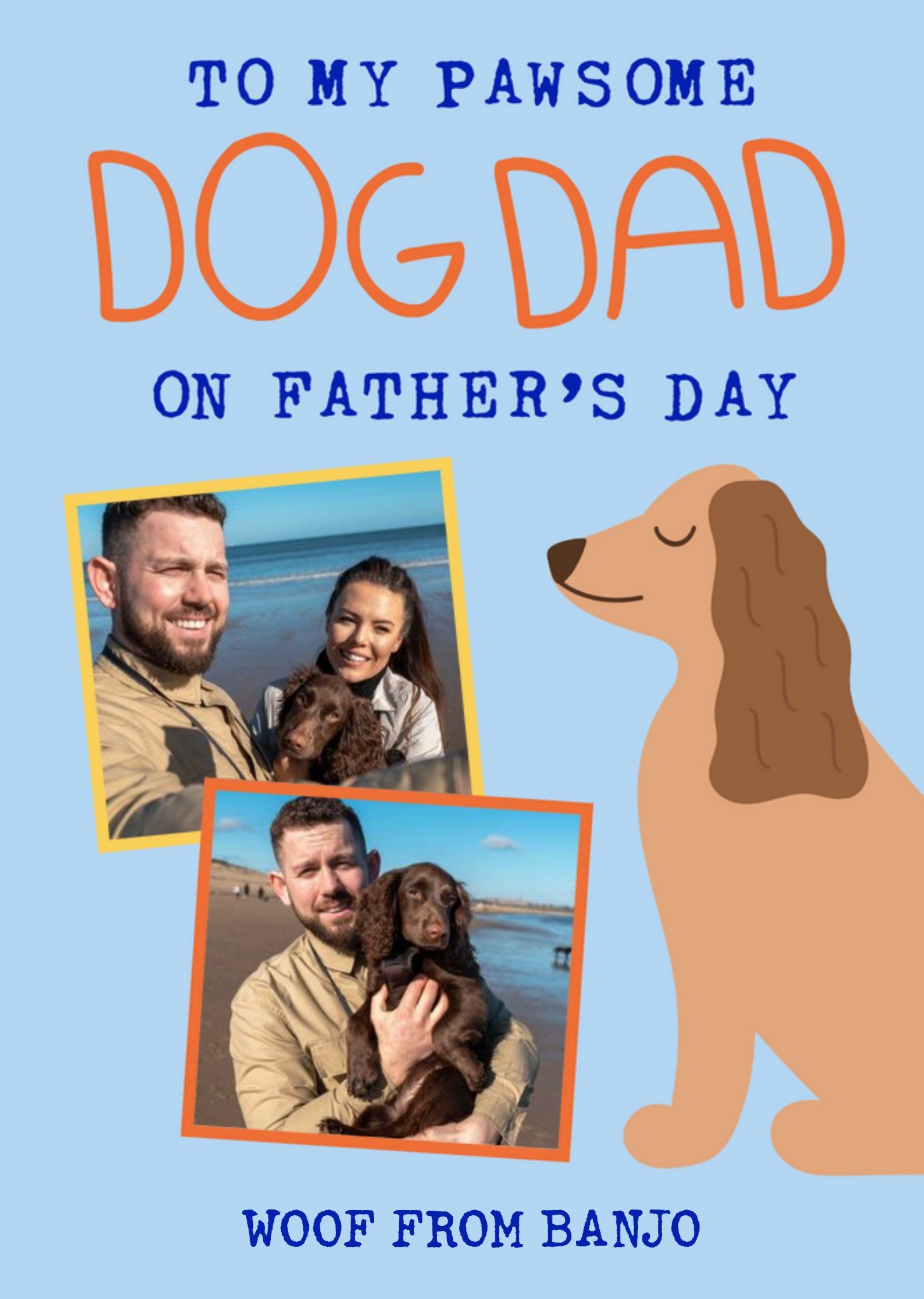 Dog Dad Father's Day Photo Upload Card Ecard