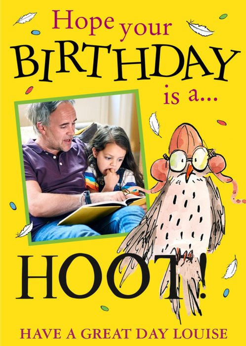 Awful Auntie Owl Photo Upload Birthday Card