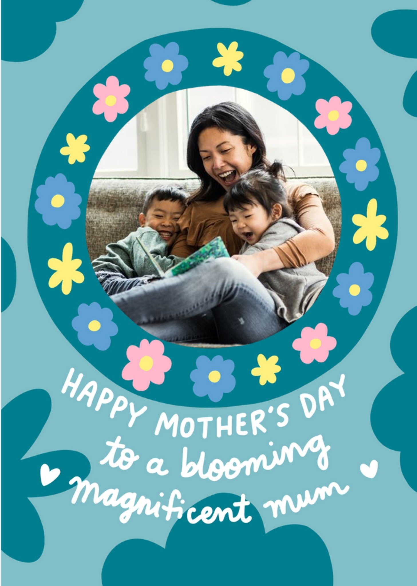 Moonpig Angela Chick Blooming Magnificent Mum Mother's Day Photo Upload Card Ecard