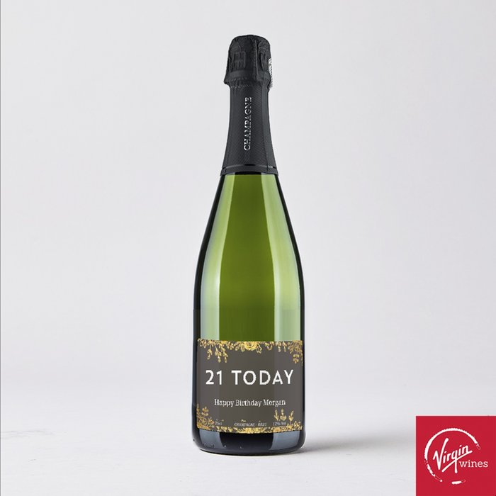 Personalised 21st Birthday Champagne 75cl