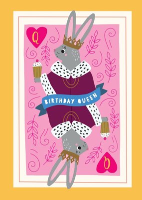 Birthday Queen Rabbit Card