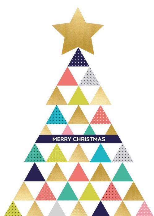 Triangle Pattern Christmas Tree Card