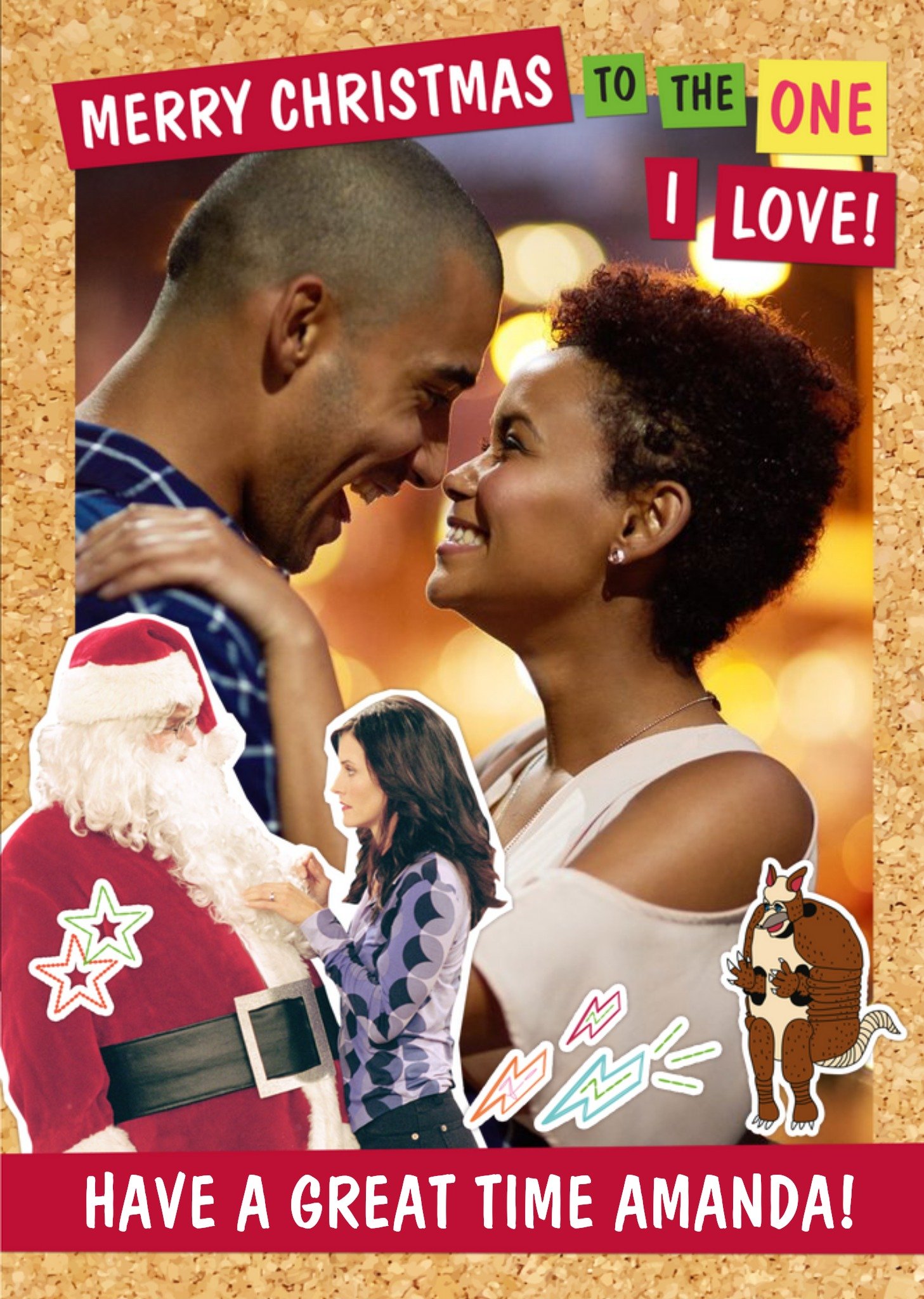 Moonpig Friends Tv To The One I Love Merry Christmas Photo Upload Card, Large