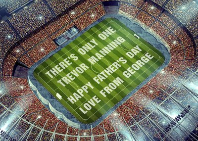 There's Only One Football Pitch Personalised Happy Father's Day Card