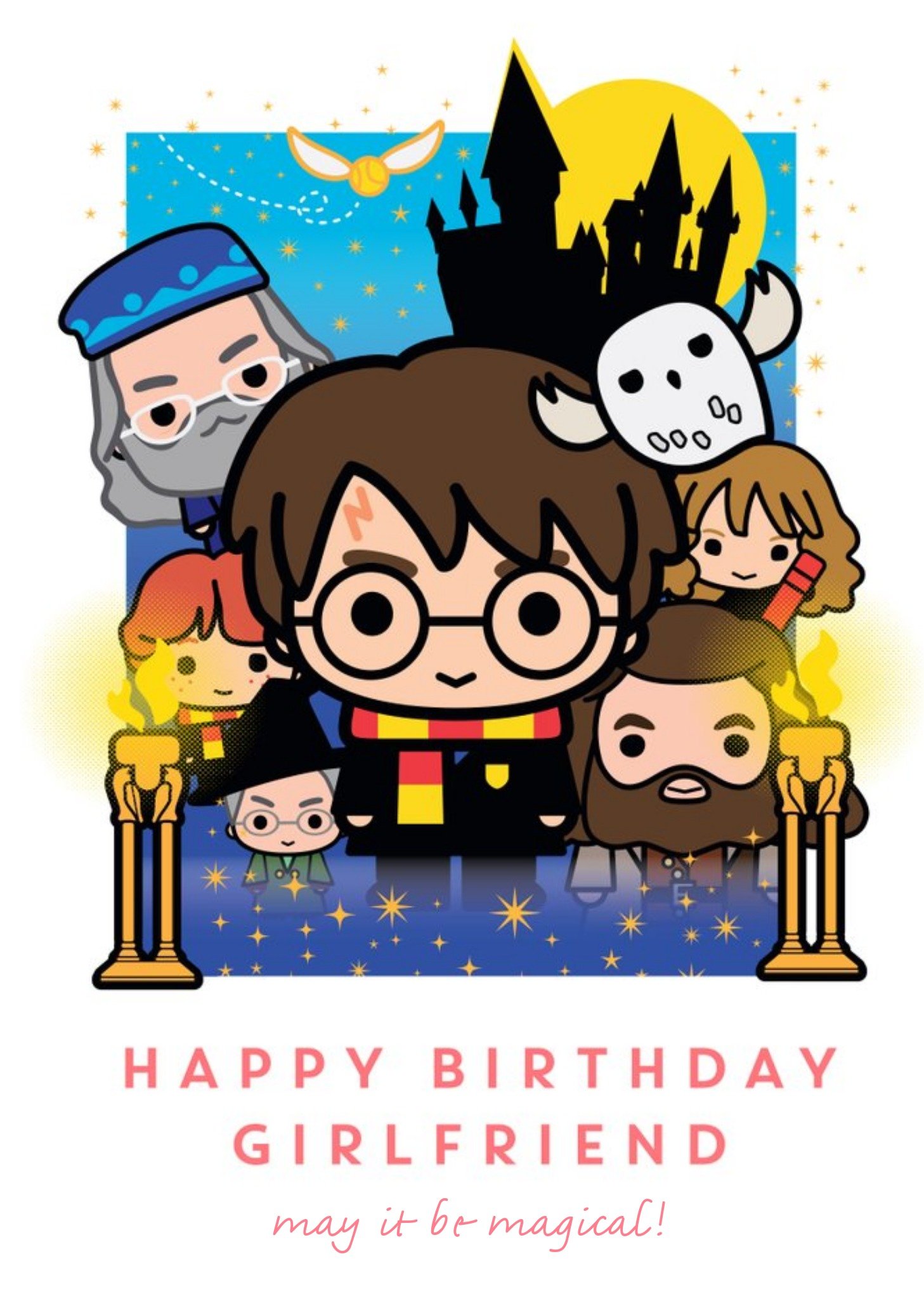 Harry Potter Birthday Card - May It Be Magical - Girlfriend, Large