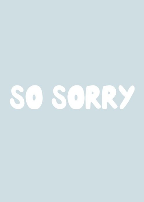 Just To Say Sorry Postcard