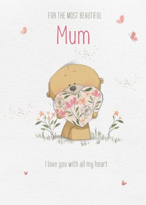 Cute Uddle For The Most Beautiful Mum Birthday Card