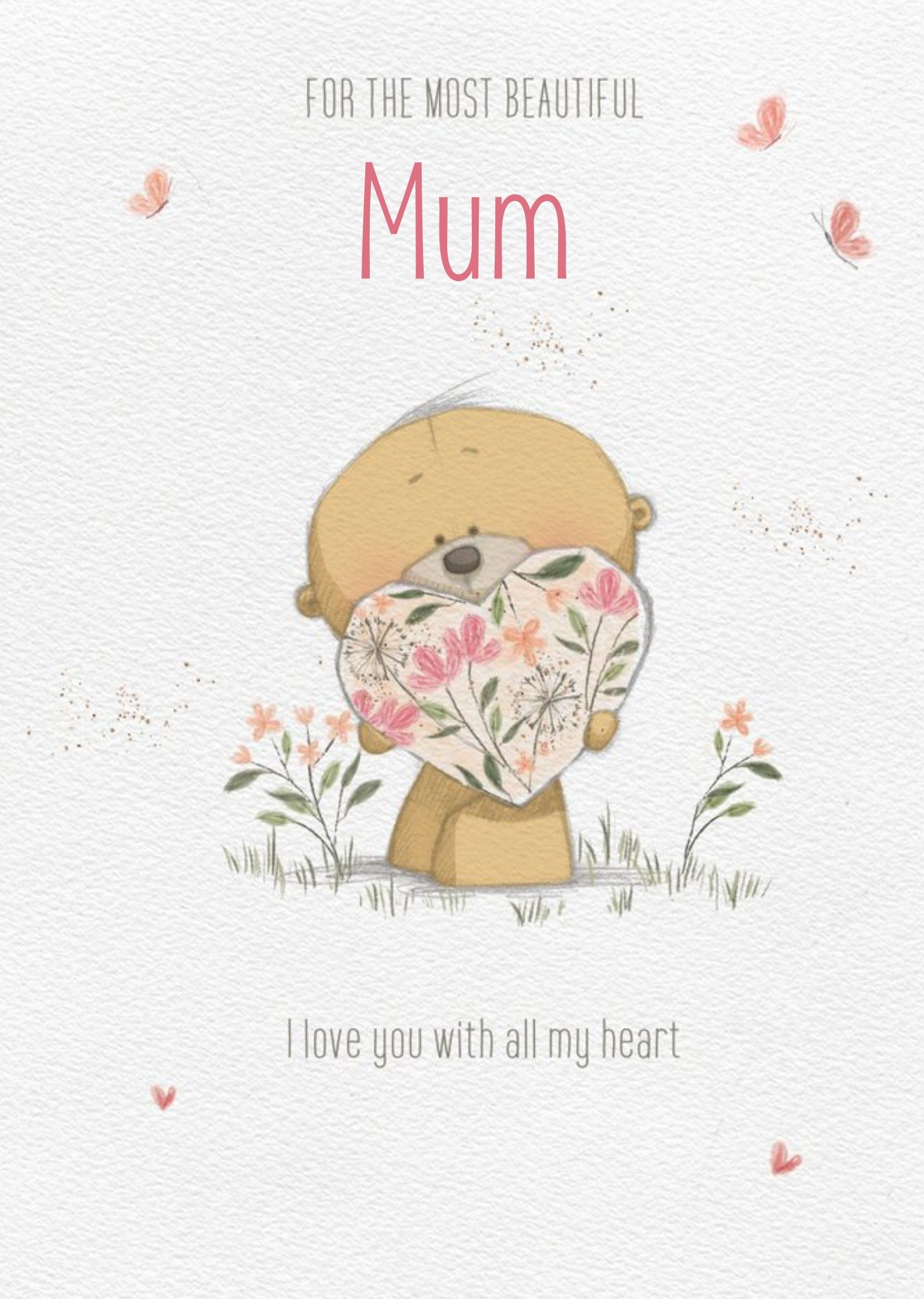Moonpig Cute Uddle For The Most Beautiful Mum Birthday Card, Large