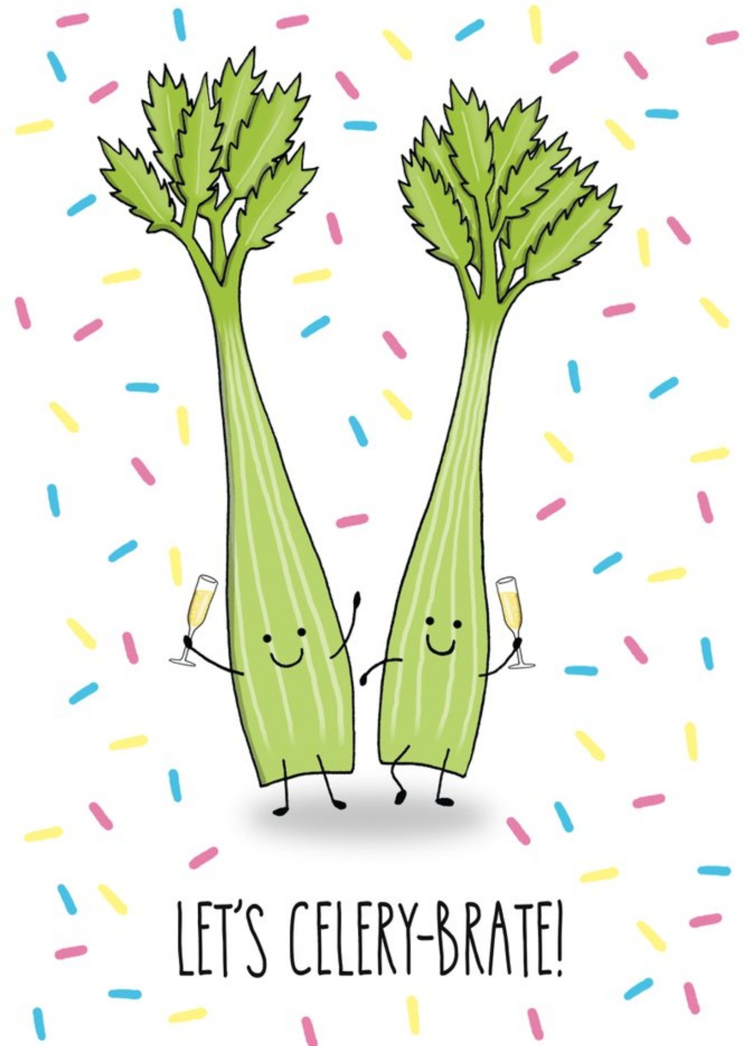 Moonpig Celery Pun Celebrate Card, Large