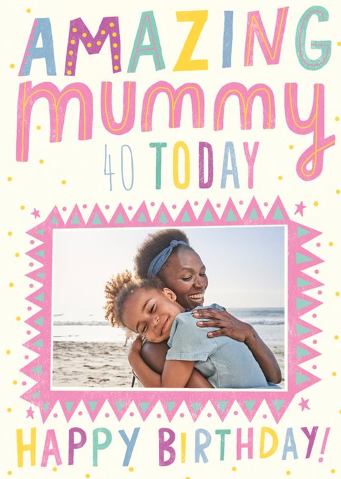 Pigment Photo Upload Amazing Mummy Birthday Card
