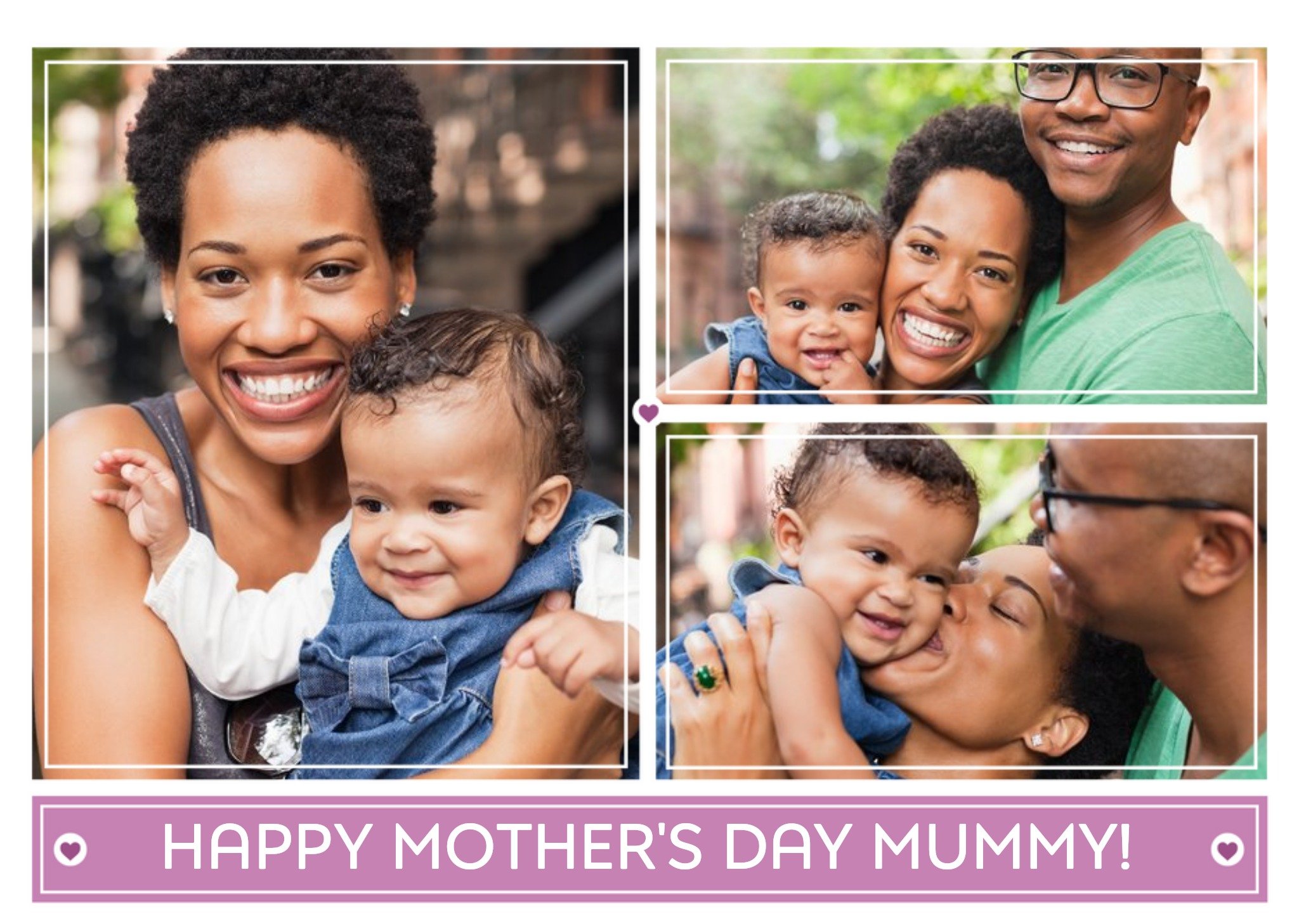 Moonpig Tri Photo Happy Mother's Day Mummy Card Ecard