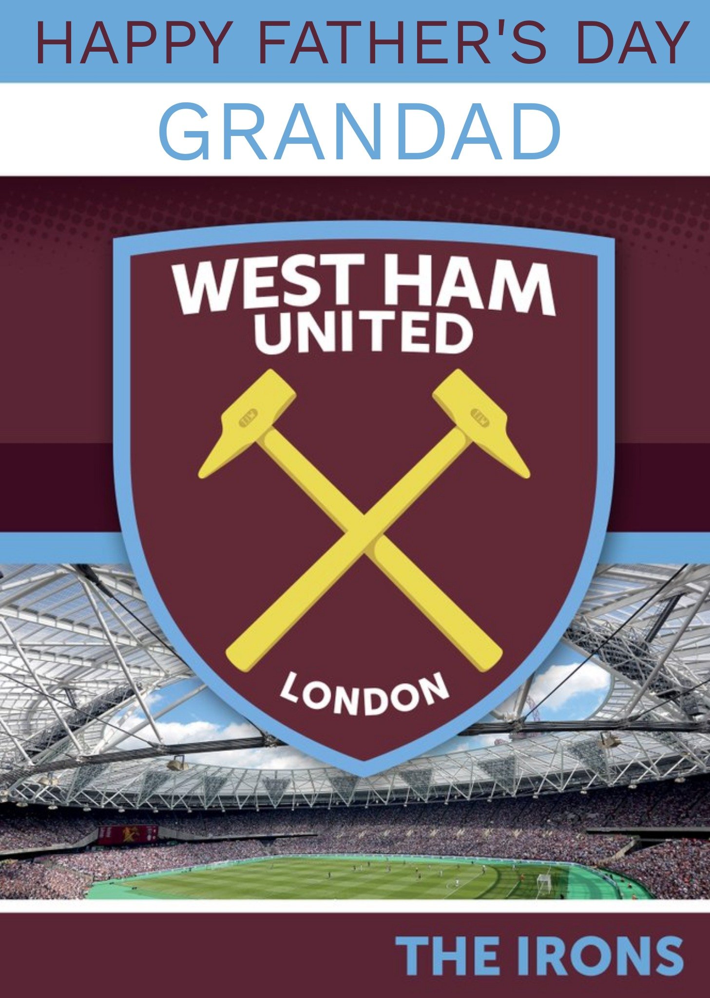 Other West Ham United - Father's Day Card - Grandad - The Irons