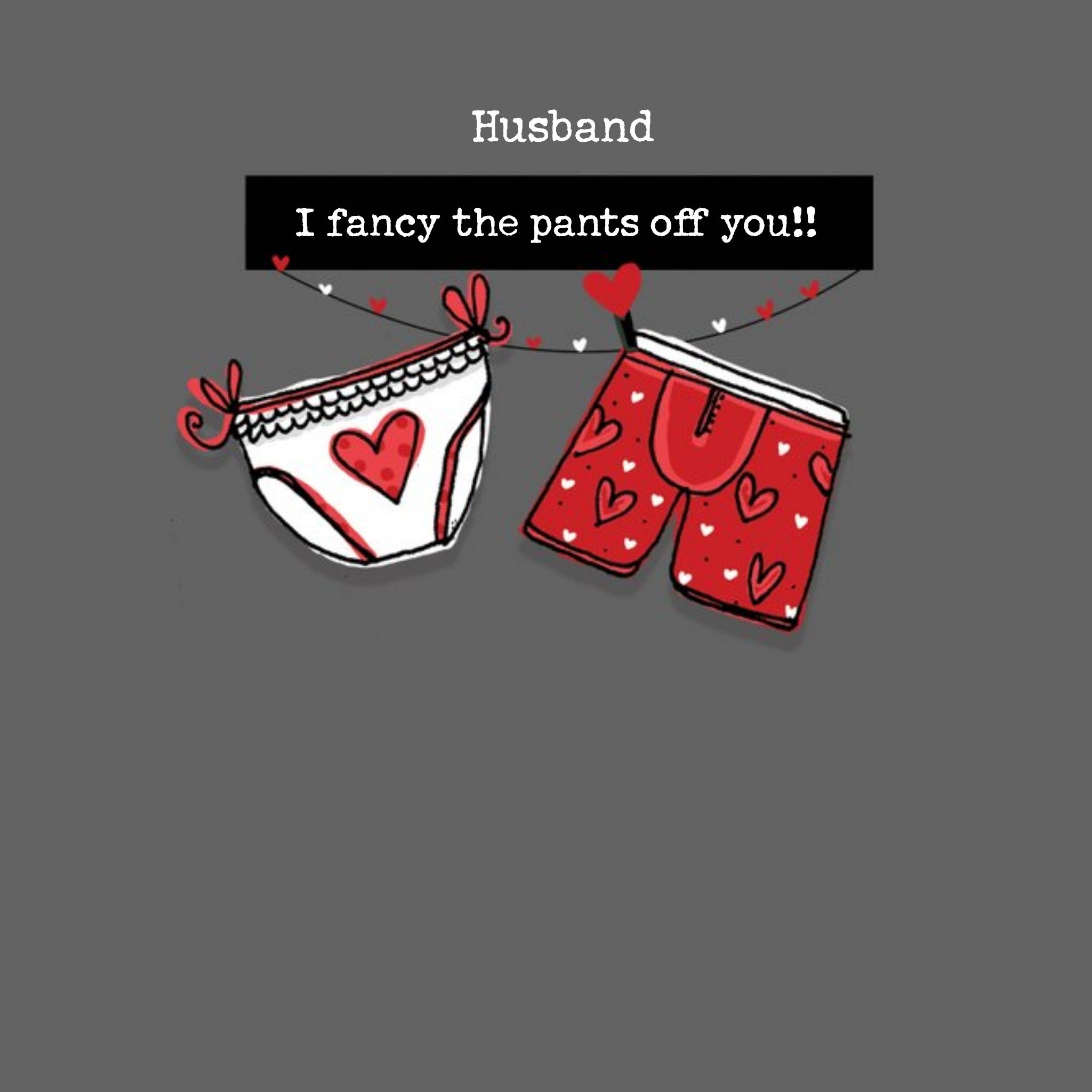 Ling Design I Fancy The Pants Of You Funny Valentines Day Card, Large