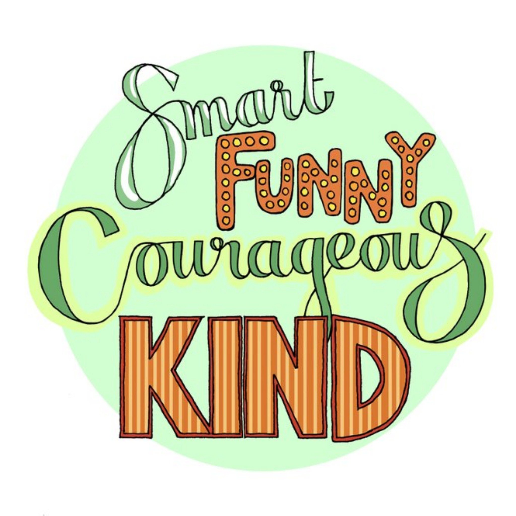 Moonpig Smart Funny Courageous Kind Card, Square