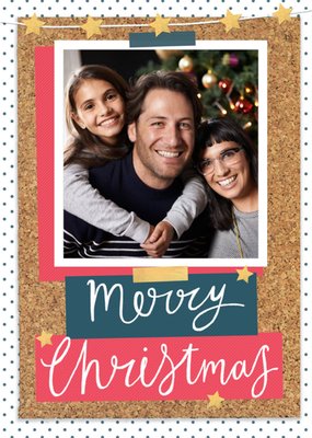 Pinboard Gold Star Photo Upload Christmas Card
