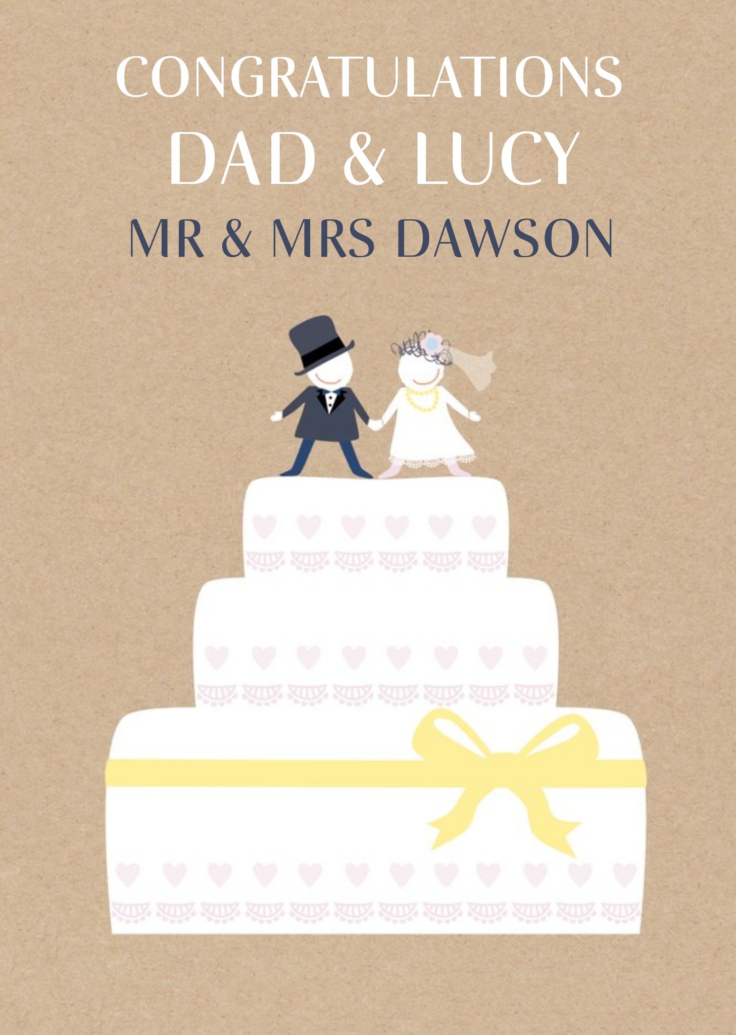 Congratulations On Your Wedding Mr & Mrs Wedding Card