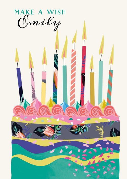 Laura Darrington Make A Wish Birthday Cake Card