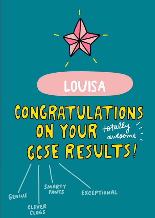 Angela Chick Bright Personalised Exams Congratulations Card