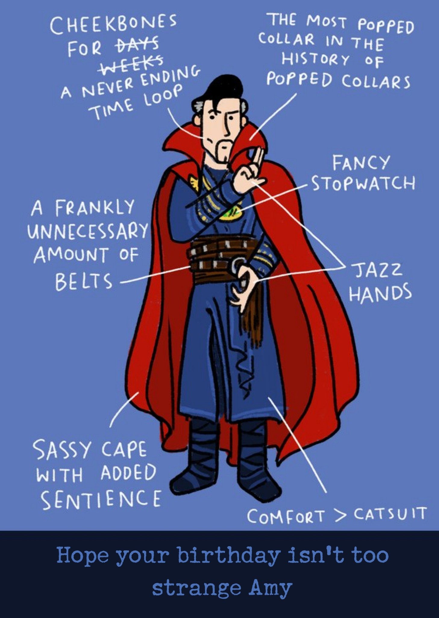 Disney Marvel Comics Dr. Strange Funny Birthday Card Ecard