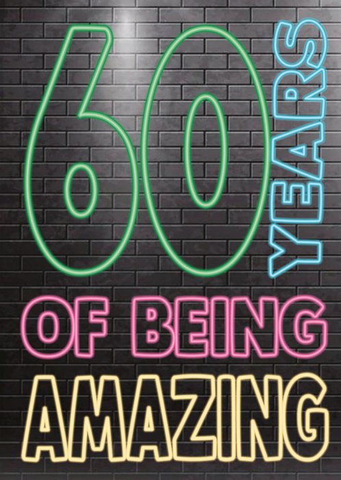 Cheeky Chops 60 Years Of Being Amazing Card