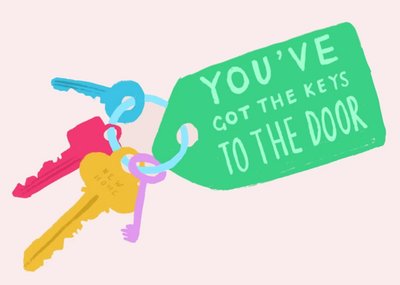 Katy Welsh Illustration New Home Keys To The Door Adult Arty Card
