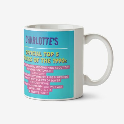Official Charts Top 5 Tracks Of The 1990s Photo Upload Mug