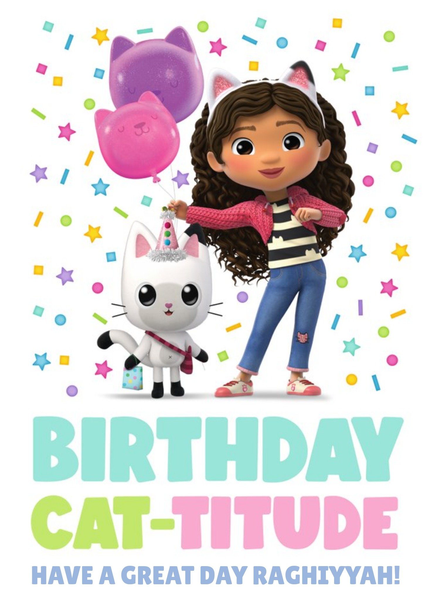 Gally's Dollhouse Birthday Cat-Titude Card Ecard