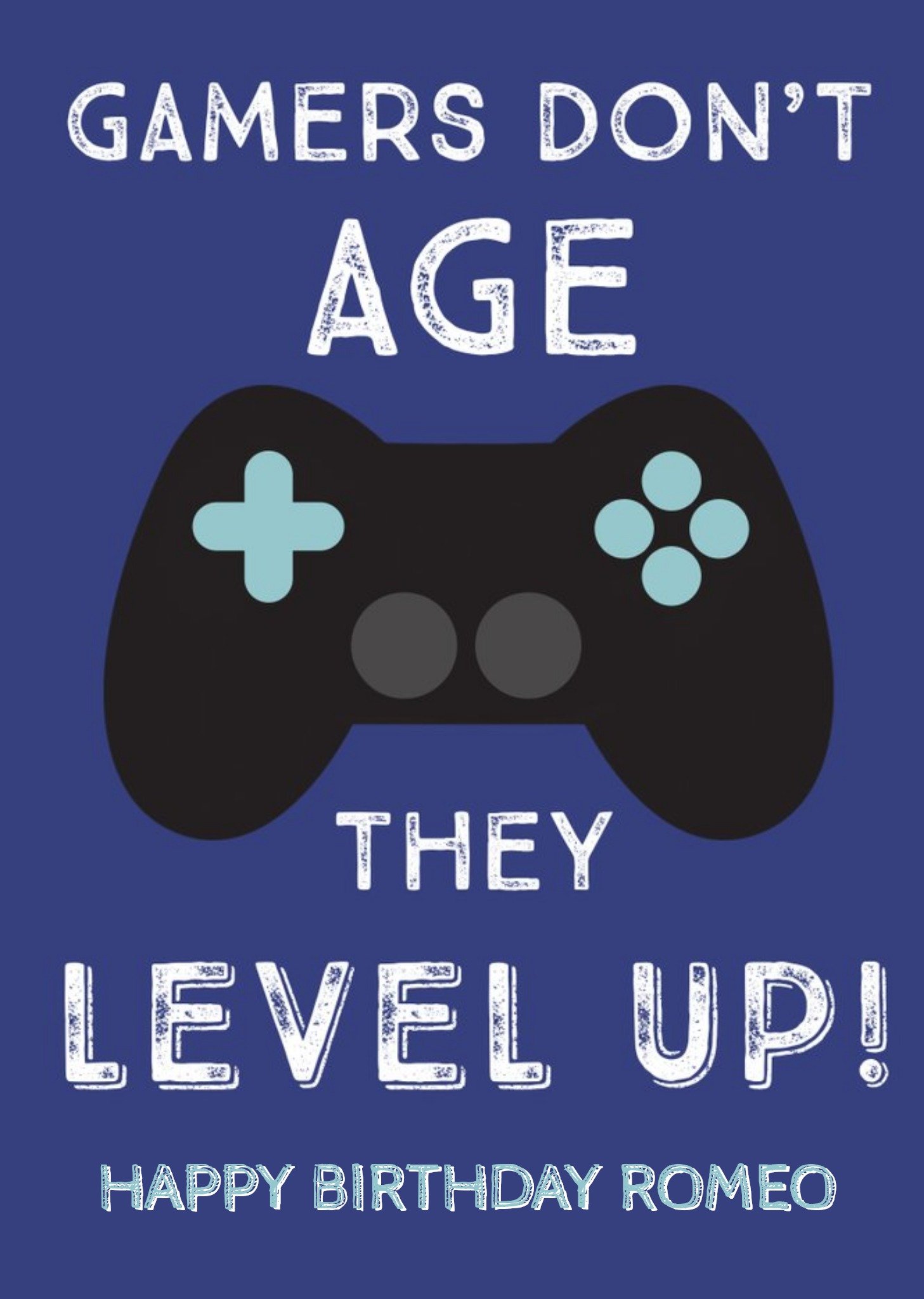 Gamers Don't Age They Level Up Happy Birthday Card Ecard