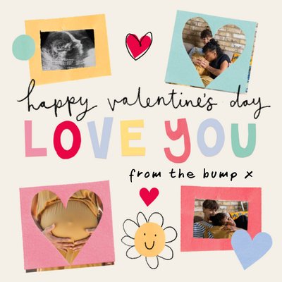 Collage And Craft Style From The Bump Photo Upload Valentine's Day Card