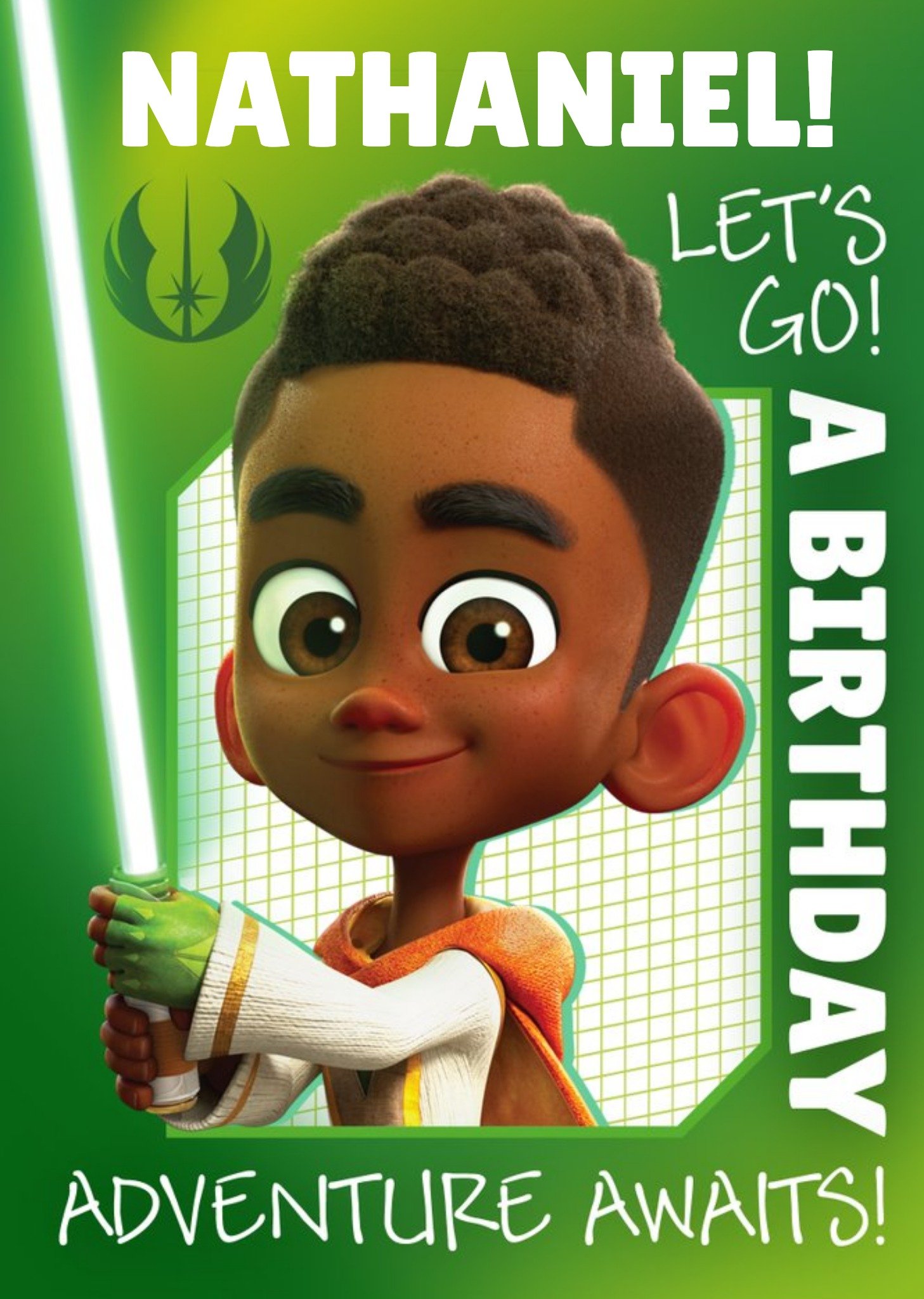 Disney Star Wars Young Jedi Adventures Birthday Card, Large