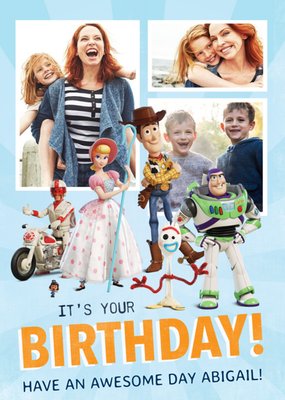 Disney Toy Story 4 Awesome Birthday Photo Upload Postcard