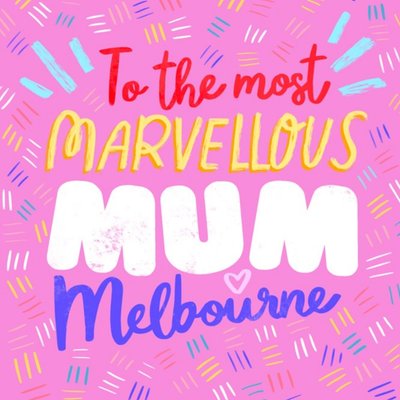 Cat MacInnes Cute Bold Pink Mum Melbourne Australia Card